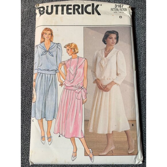 Butterick 3167 Misses Shirt & Skirt Sewing Pattern Size 8 - uncut - Picture 1 of 2